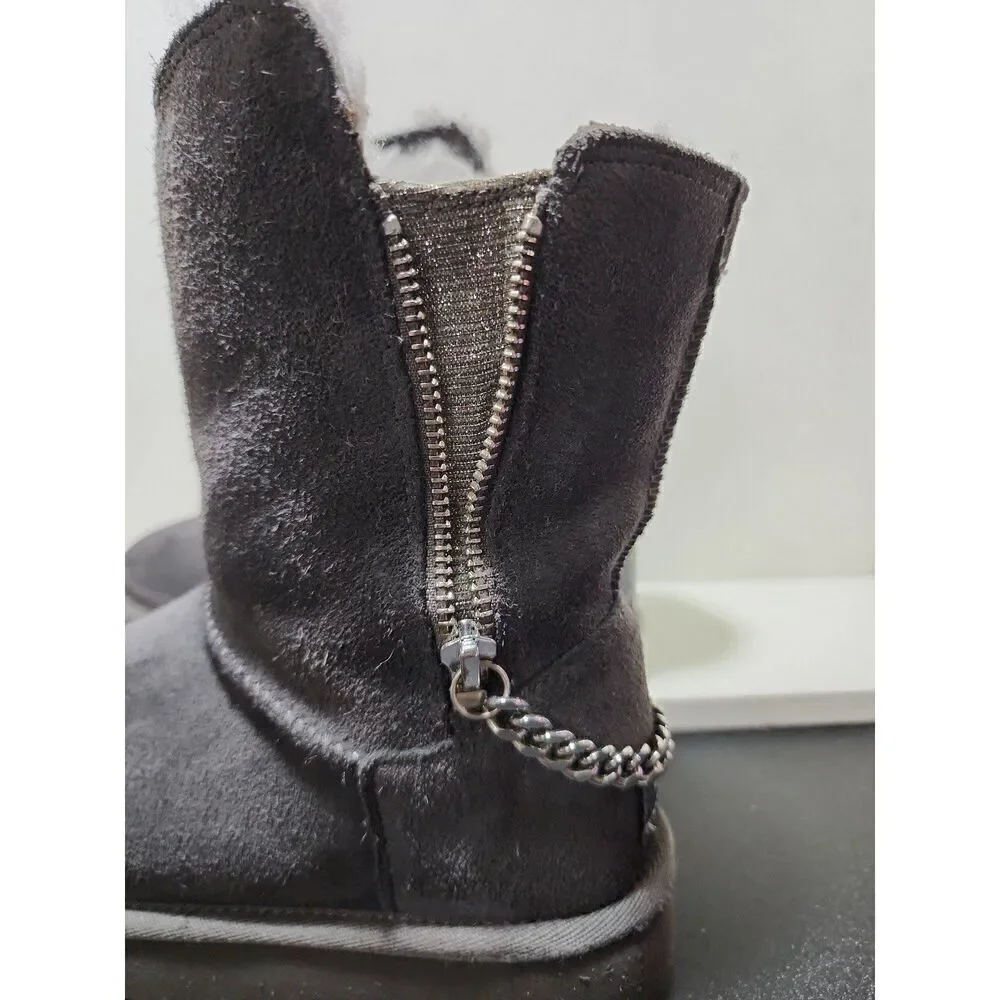 UGG Australia Classic Short Sparkle Zip Boots Size 5